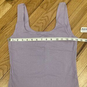NWT Old Navy Double-layer scoop neck tank purple sz S tall